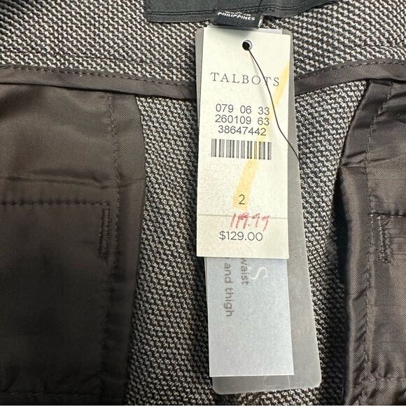 Talbots black & white size 2 heritage pants - brand new with tags! - Picture 3 of 9